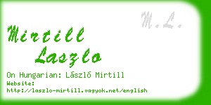 mirtill laszlo business card