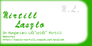 mirtill laszlo business card